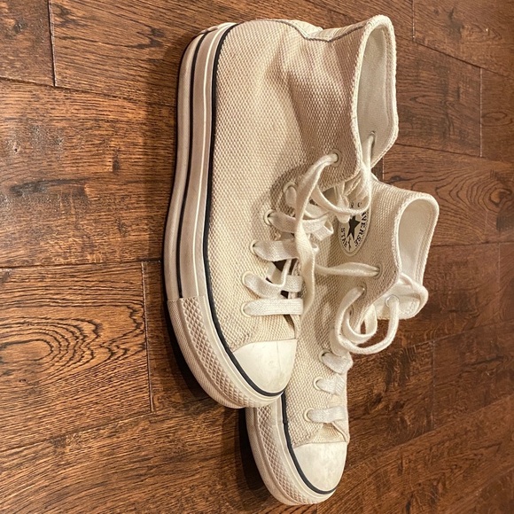 Converse Cream High-Top Platforms Womens 9 - Picture 1 of 8